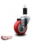 Service Caster 3.5'' Red Poly Wheel Swivel 1-3/8'' Expanding Stem Caster SCC-EX20S3514-PPUB-RED-138 - alternate 3